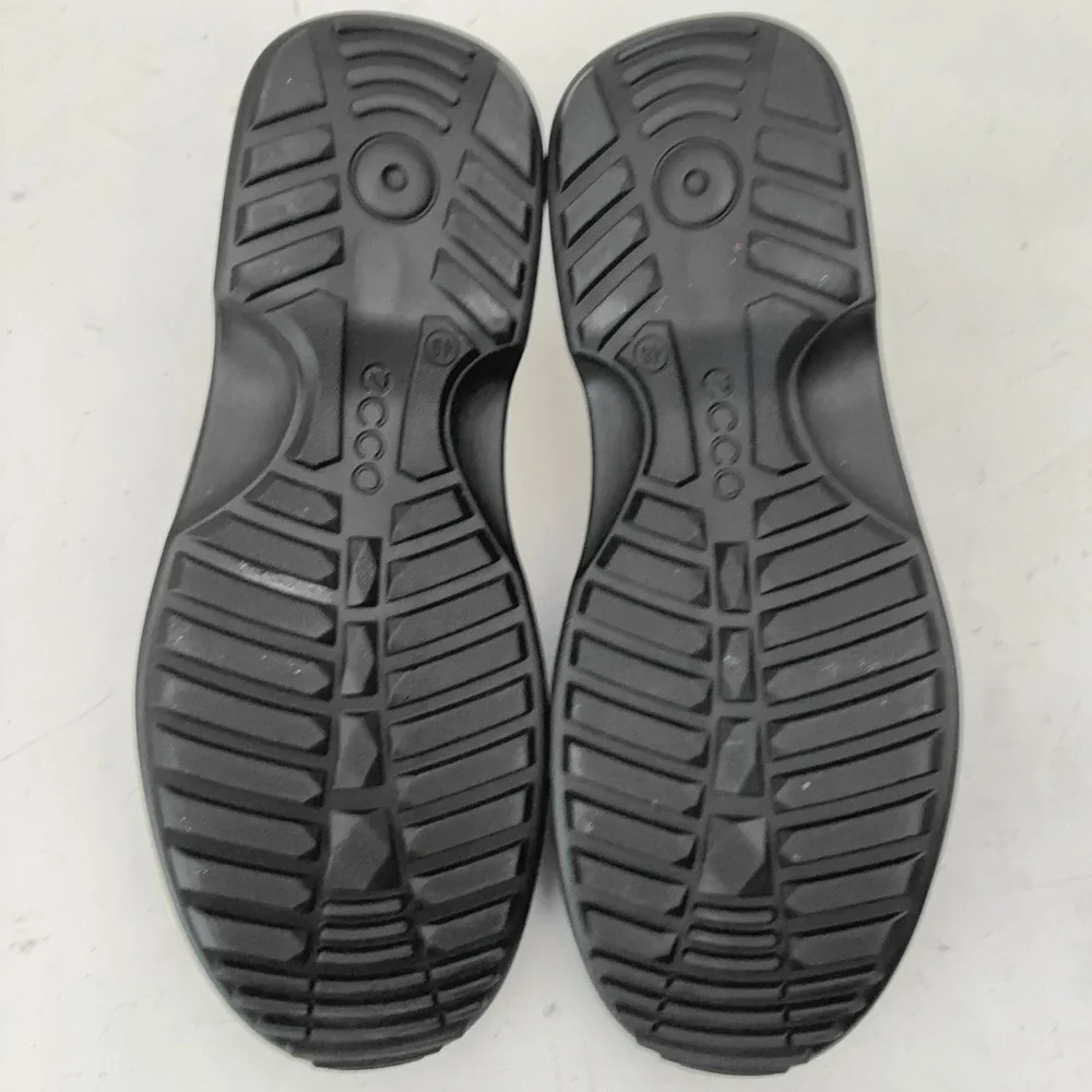 ECCO Black Fusion Moc Toe Oxford Shoes Mens 12 Leather Lace Up